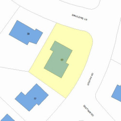 69 Dorcar Rd, Newton, MA 02459 plot plan