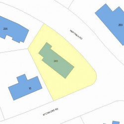 245 Hartman Rd, Newton, MA 02459 plot plan