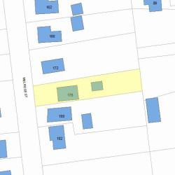 176 Melrose St, Newton, MA 02466 plot plan