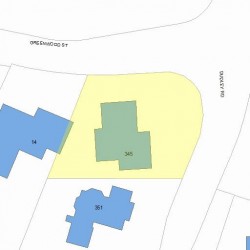 345 Dudley Rd, Newton, MA 02459 plot plan