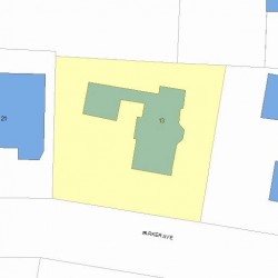 13 Parker Ave, Newton, MA 02459 plot plan