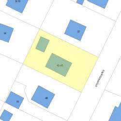 43 Evergreen Ave, Newton, MA 02466 plot plan