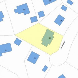 25 Pilgrim Rd, Newton, MA 02468 plot plan