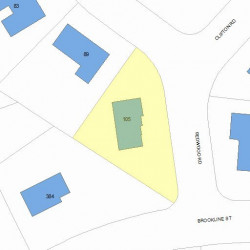 105 Redwood Rd, Newton, MA 02459 plot plan