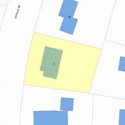 27 Rosalie Rd, Newton, MA 02459 plot plan