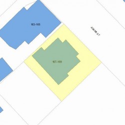 167 Adams St, Newton, MA 02460 plot plan