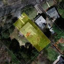 22 Fairlee Rd, Newton, MA 02468 aerial view