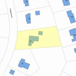 62 Gammons Rd, Newton, MA 02468 plot plan