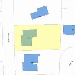 176 Paulson Rd, Newton, MA 02468 plot plan