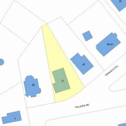 87 Hillside Rd, Newton, MA 02461 plot plan