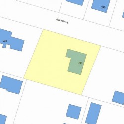 249 Adams Ave, Newton, MA 02465 plot plan