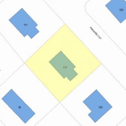 117 Prospect St, Newton, MA 02465 plot plan