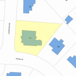 161 Ridge Ave, Newton, MA 02459 plot plan