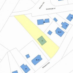 33 Terrace Ave, Newton, MA 02461 plot plan