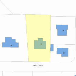 33 Hancock Ave, Newton, MA 02459 plot plan
