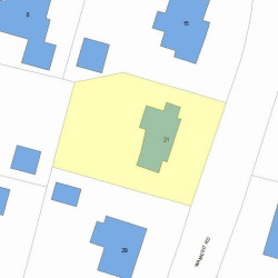 21 Wamesit Rd, Newton, MA 02468 plot plan