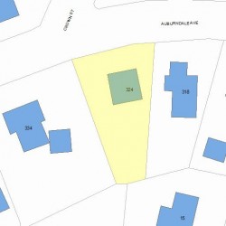 324 Auburndale Ave, Newton, MA 02466 plot plan