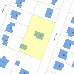 43 Carver Rd, Newton, MA 02461 plot plan