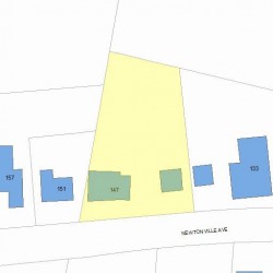 147 Newtonville Ave, Newton, MA 02458 plot plan