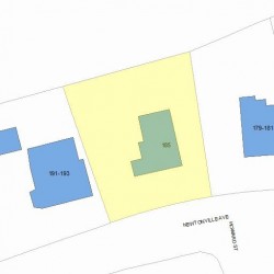 185 Newtonville Ave, Newton, MA 02458 plot plan