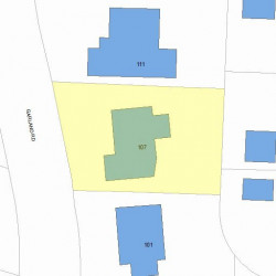 107 Garland Rd, Newton, MA 02459 plot plan