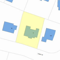 9 Cabot St, Newton, MA 02458 plot plan
