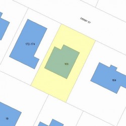 168 Derby St, Newton, MA 02465 plot plan