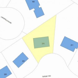 215 Dorset Rd, Newton, MA 02468 plot plan