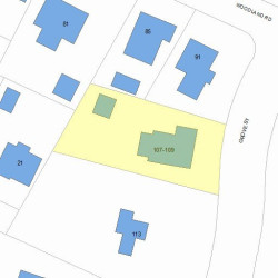 107 Grove St, Newton, MA 02466 plot plan