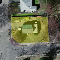 57 Heatherland Rd, Newton, MA 02461 aerial view