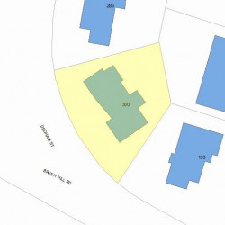 300 Dedham St, Newton, MA 02461 plot plan