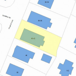 40 Falmouth Rd, Newton, MA 02465 plot plan