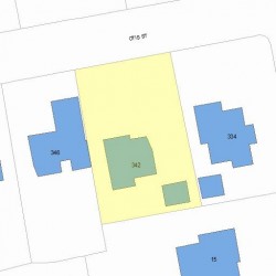 342 Otis St, Newton, MA 02465 plot plan