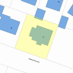 23 Wedgewood Rd, Newton, MA 02465 plot plan