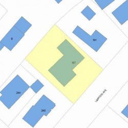 197 Linwood Ave, Newton, MA 02460 plot plan