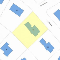 195 Old Farm Rd, Newton, MA 02459 plot plan