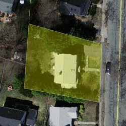 113 Cherry St, Newton, MA 02465 aerial view
