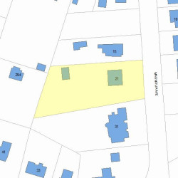 21 Magnolia Ave, Newton, MA 02458 plot plan