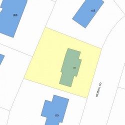 111 Wendell Rd, Newton, MA 02459 plot plan