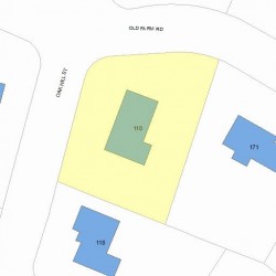 110 Oak Hill St, Newton, MA 02459 plot plan