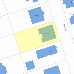 43 Faxon St, Newton, MA 02458 plot plan