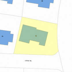 62 Lorna Rd, Newton, MA 02459 plot plan