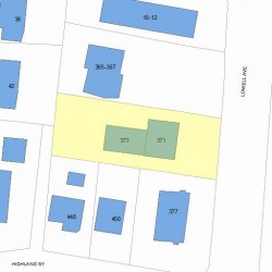 371 Lowell Ave, Newton, MA 02460 plot plan