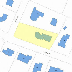 84 Aspen Ave, Newton, MA 02466 plot plan