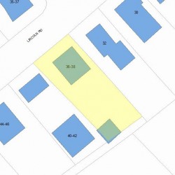 36 Lincoln Rd, Newton, MA 02458 plot plan