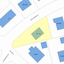 106 Athelstane Rd, Newton, MA 02459 plot plan