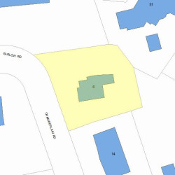 6 Chamberlain Rd, Newton, MA 02458 plot plan