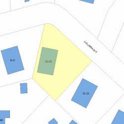 25 Columbia Ave, Newton, MA 02464 plot plan