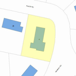 4 Placid Rd, Newton, MA 02459 plot plan