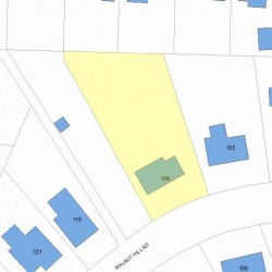 109 Walnut Hill Rd, Newton, MA 02461 plot plan